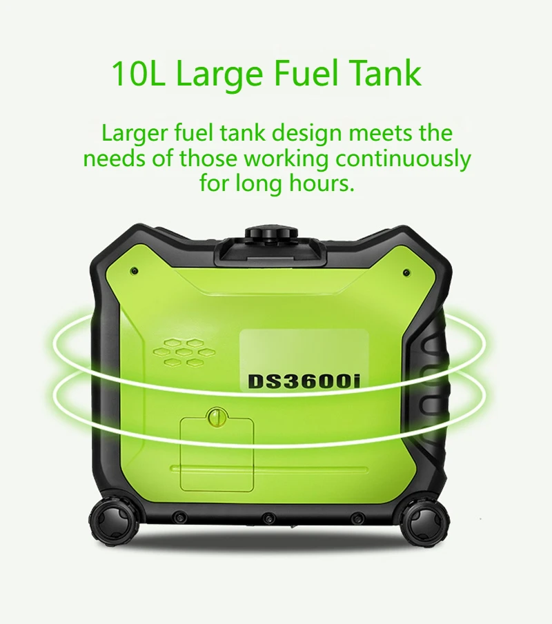 HENITUER DS3600i  Manual Pull and  Start  Generator Professional High Output Stable Performance Low Noise