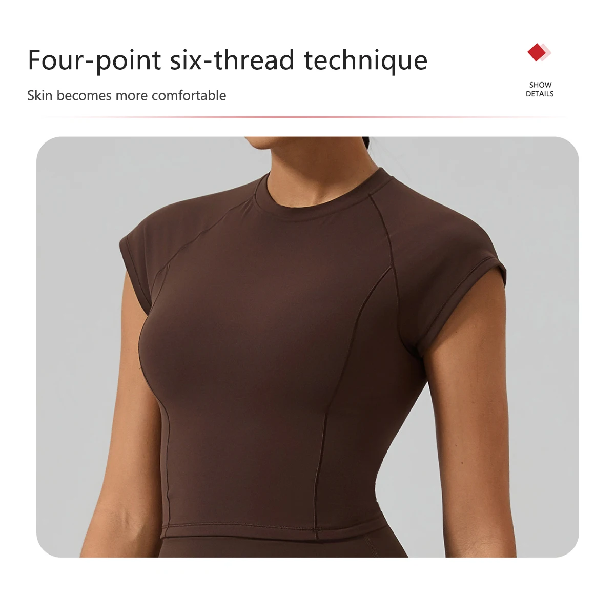 Hearuisavy Gym High Impact Kurzarm-Sport-T-Shirt für Damen, atmungsaktiv, schnell trocknend, eng anliegend, Yoga-Fitness-Tops, Lauf-Workout-T-Shirt – Detail 10