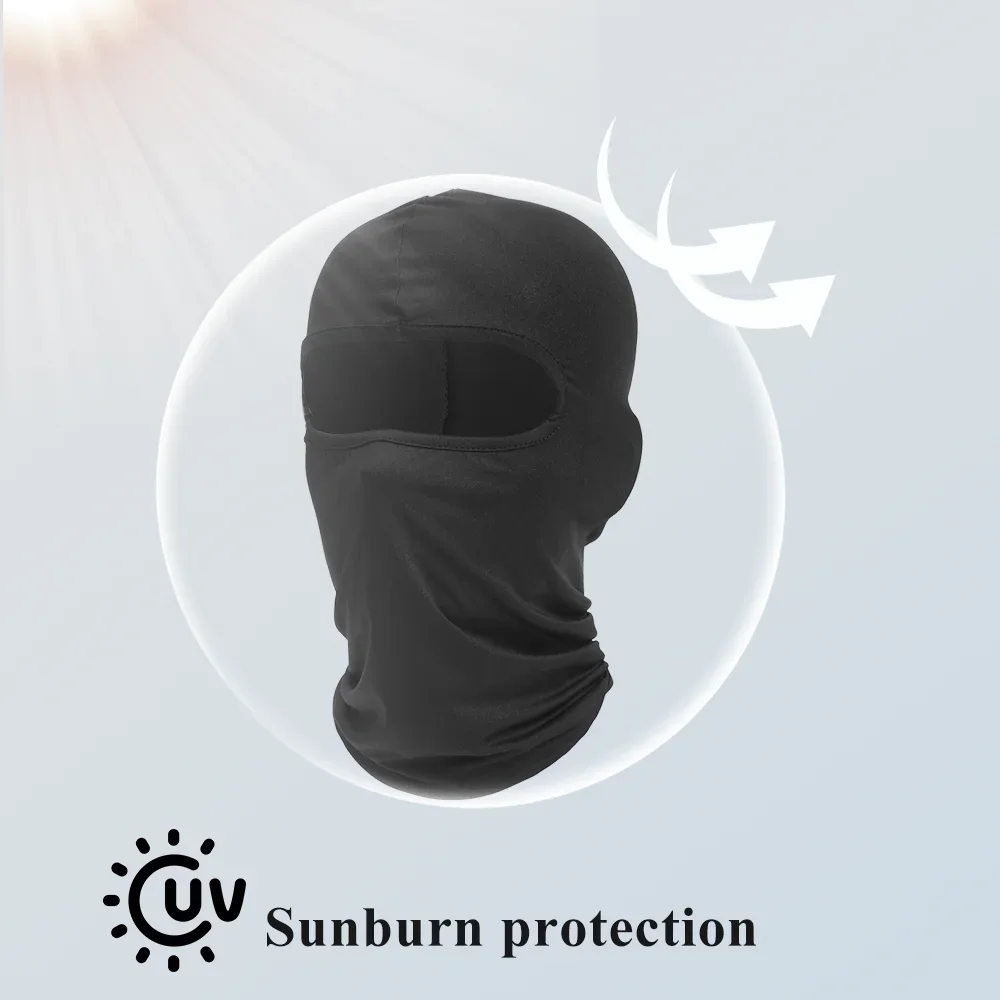 Nefes spor Balaclava şapka çabuk kuru rüzgar geçirmez tam yüz maskesi başlık sürme için koşu kayak yürüyüş açık yüz kapatma erkekler