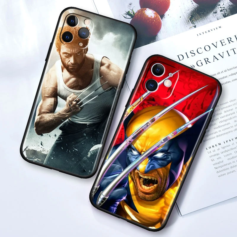 Wolverine Marvel Hero Phone Case For Apple iPhone 15 14 13 12 11 Pro Max Mini XS Max X XR 8 7 6 5 Silicone Black Shell Fundas