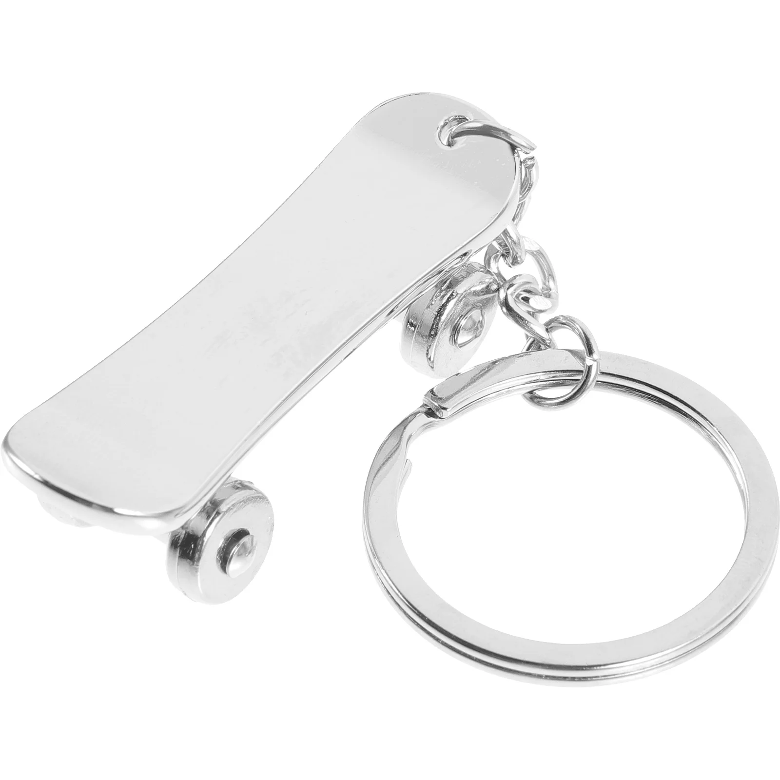 

Metal Scooter Keychain Personalized Cool Pendant Car (New Skateboard Silver) Sports Themed Rings Small Pendants