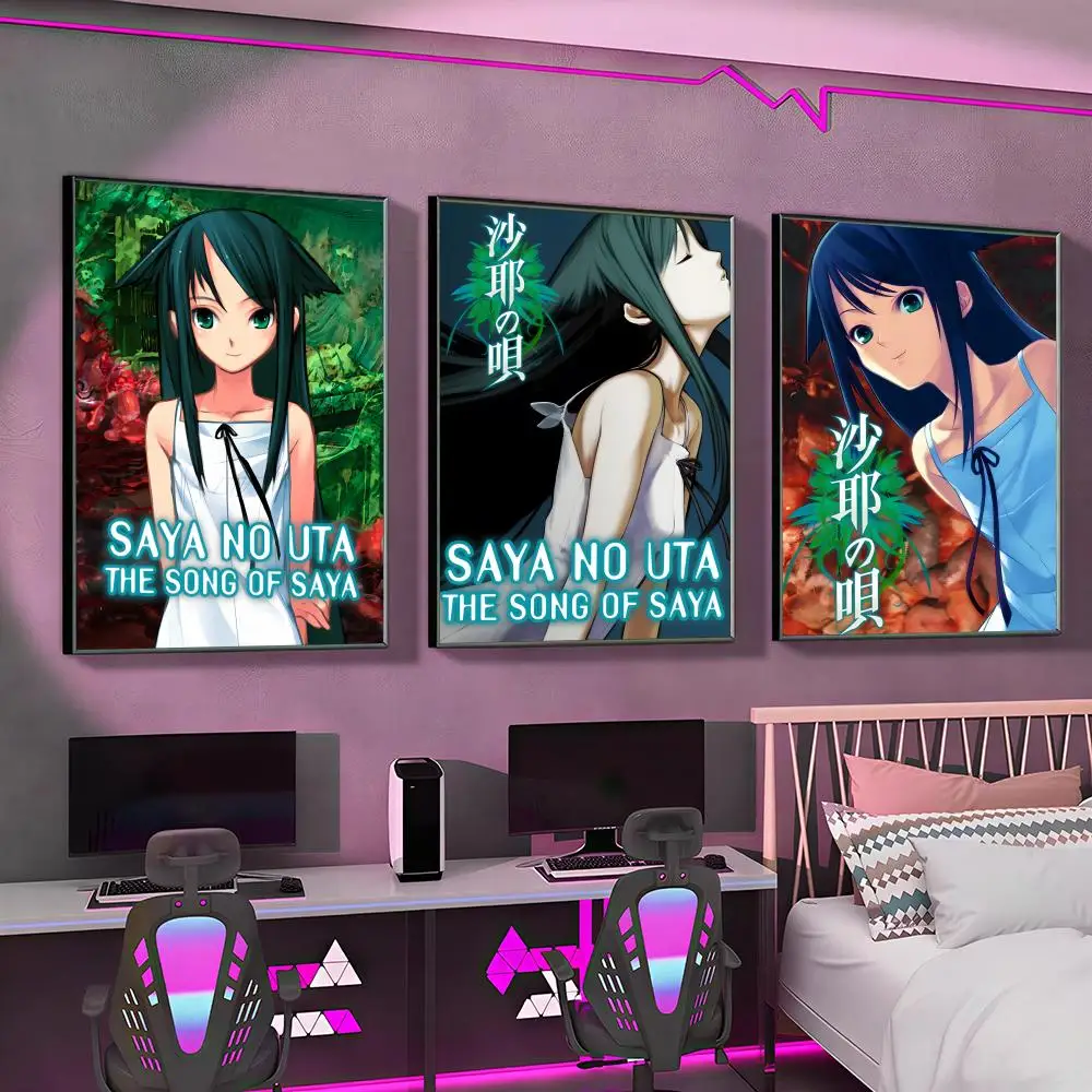 Game S-Saya no Uta The Song of Saya Poster Versatile HD Waterproof Wall Art Self-Adhesive Decor for Any Space Ideal Gift