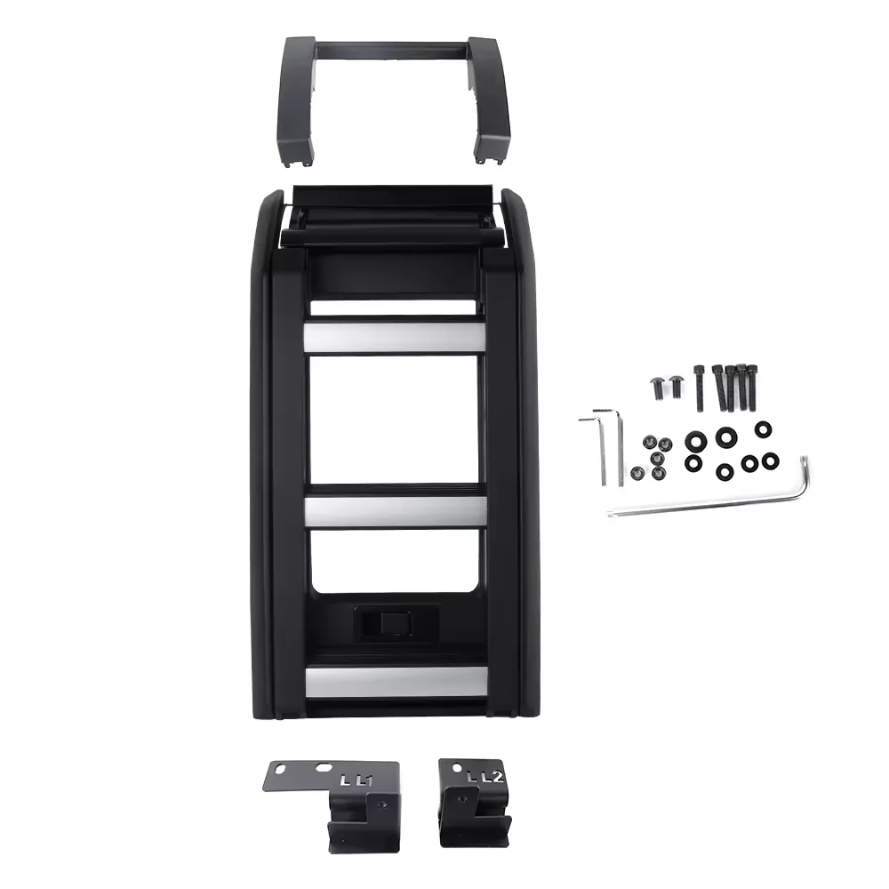 Aluminum Alloy Telescopic Black Side Ladder Tailladder Roof Mount Car Universal Folding Ladder for Off-road Vehicles