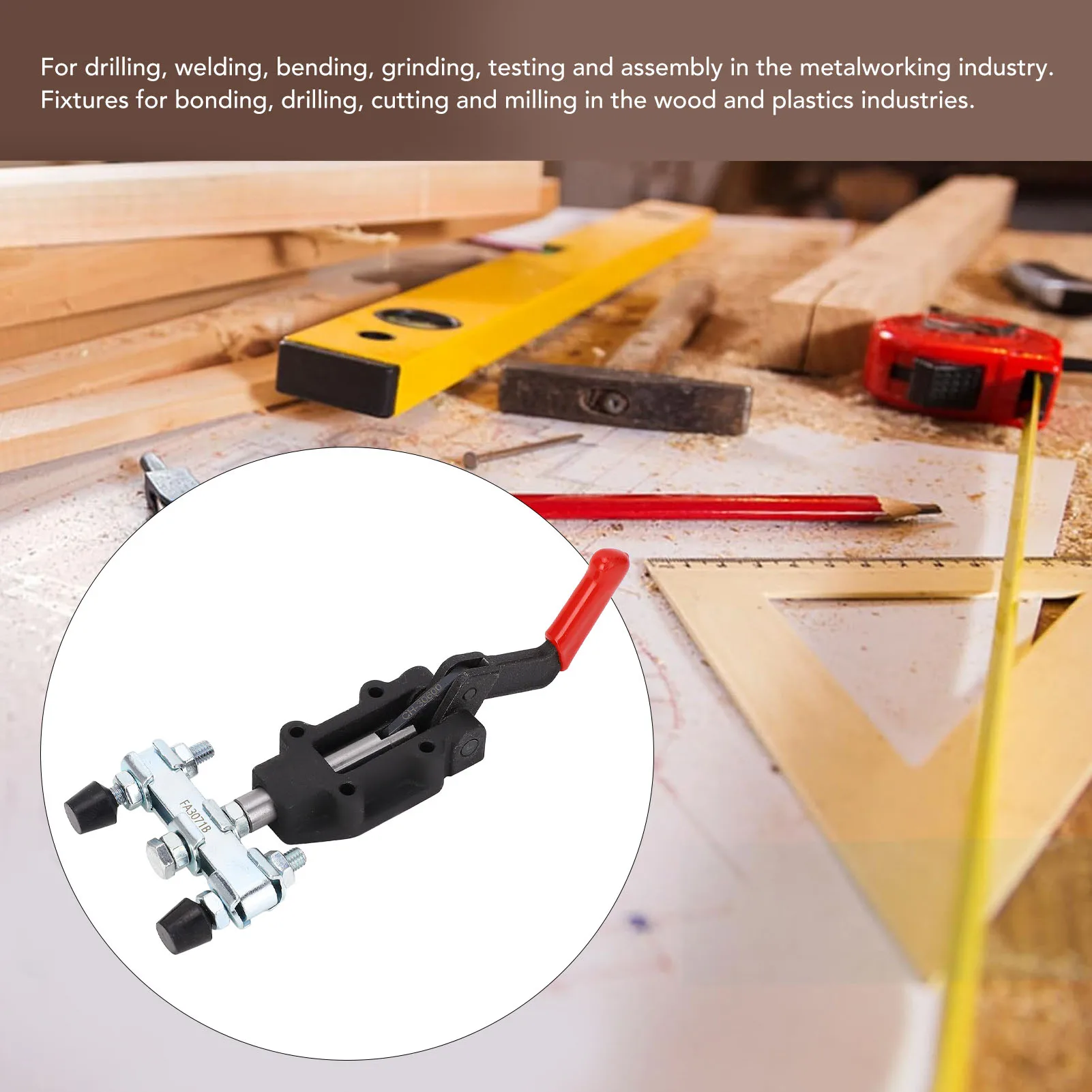 Double Headed Toggle Clamp Heavy Duty Pull Push Toggle Clamp High Carbon Steel Materials Welding Drilling Grinding Tools