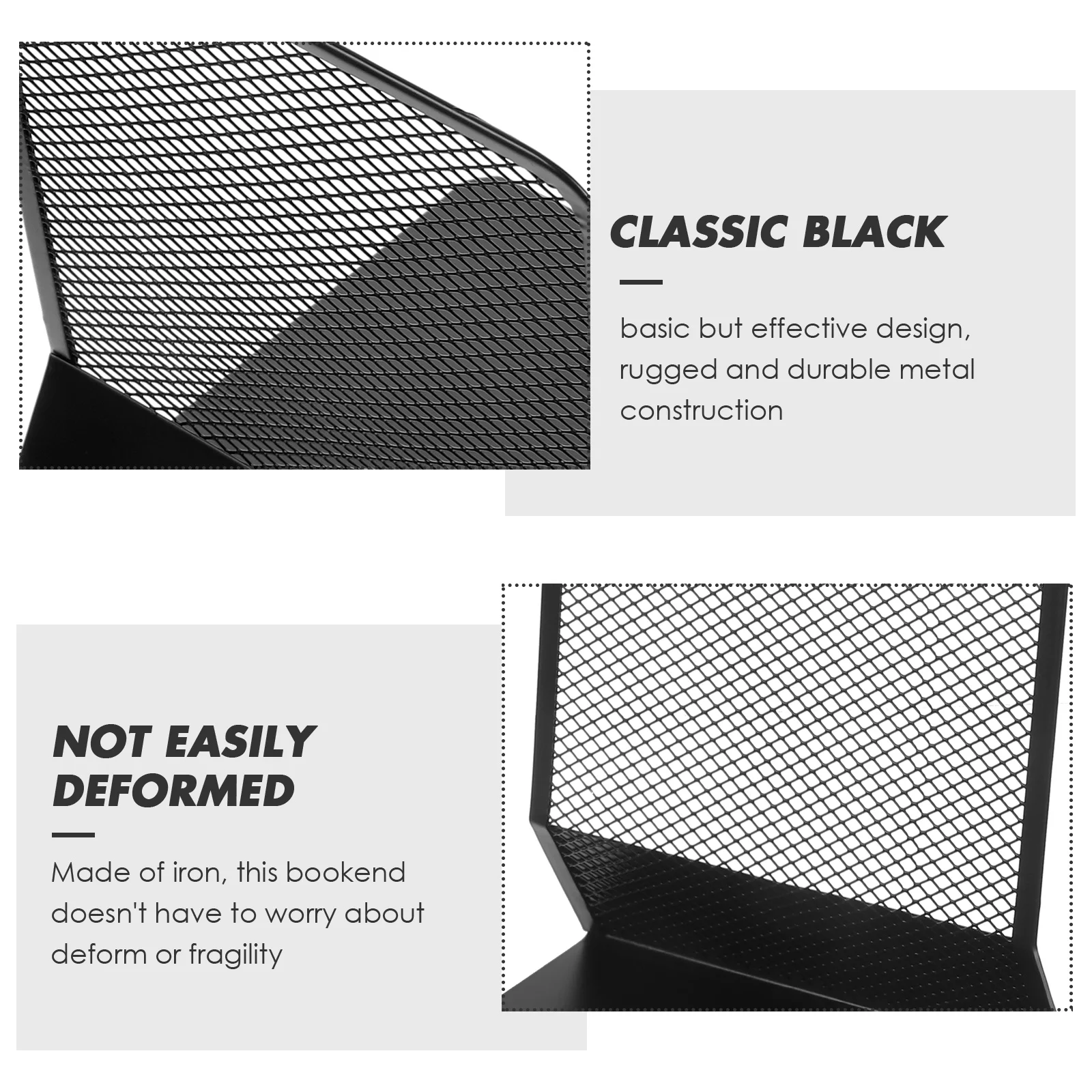 

Simple Metal Heavy Duty Sturdy Desk Decorative Reading St Holder Book Metal Bookends End for Shelves Books DVDs