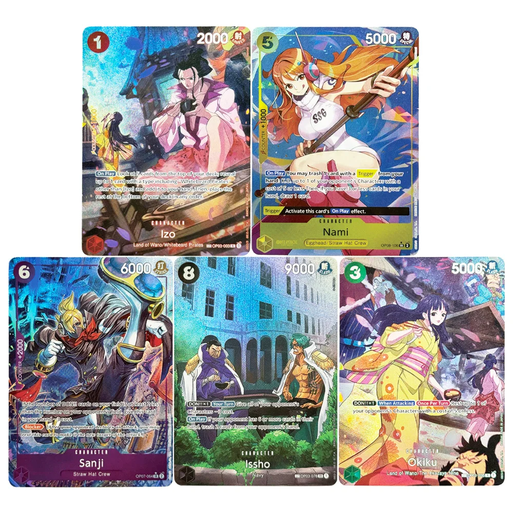 Carte porxy une pièce, Collection de bricolage, carte de jeu de dessin animé, Nami Sanji Okiku Issho Portgas.D.Ace Perona Monkey.D.Dragon bijoux Bonney