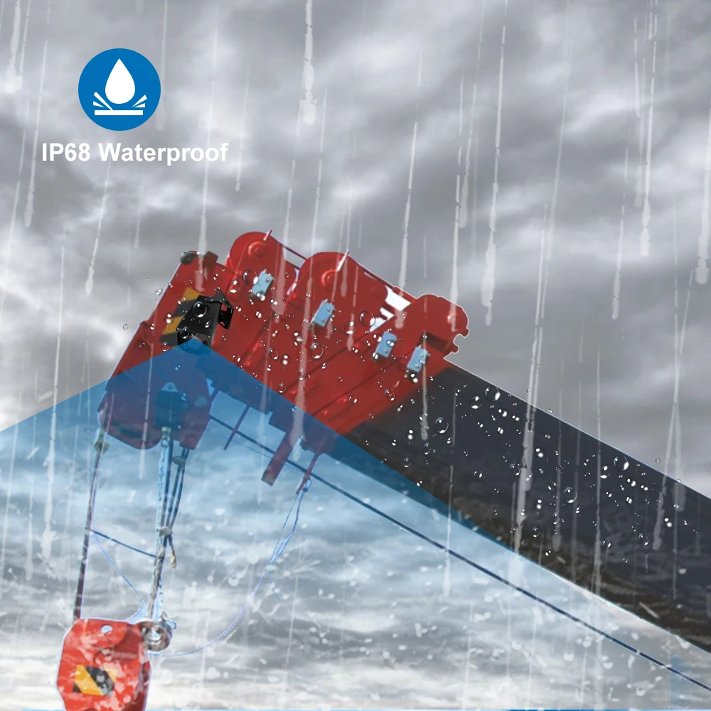 PJAUTO กันน้ํา 50x ซูมไร้สาย Tower Crane ระบบกล้อง Blind Spot Detection ด้านหลังไร้สาย Night Vision กล้องระบบ