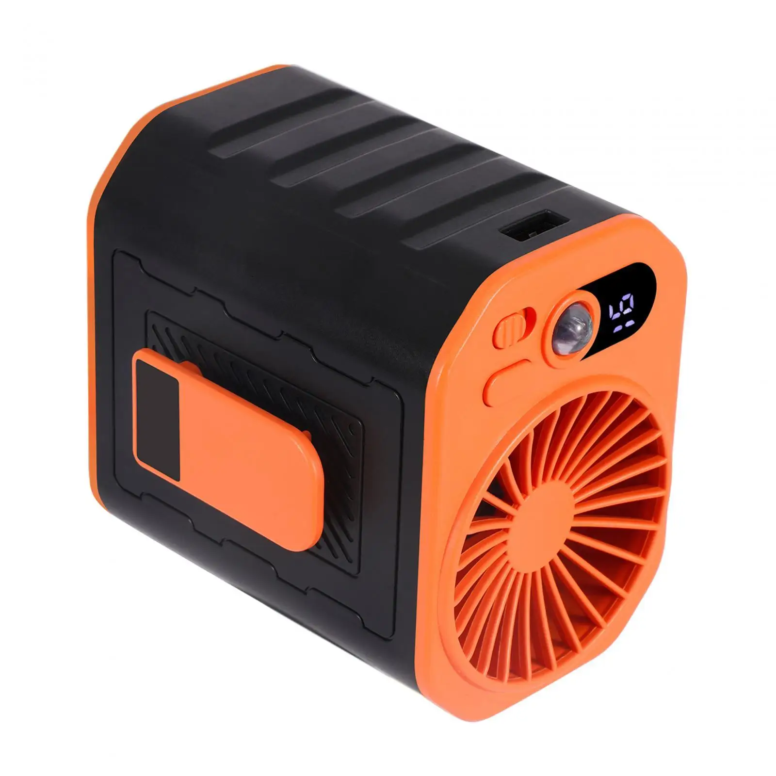 

Portable Waist Fan Rechargeable Low Noise Pocket Fan Cooling Fan USB 3 Speeds Wind Neck Hanging Fan for Summer Working Farms