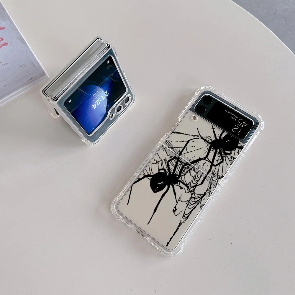 Luxury Bloodsacrifice Black Angel Death Demon Phone Case for Samsung Galaxy Z Flip 3 4 Z Flip 5 6 Z Fold 4 5G PC Soft Anti-fall