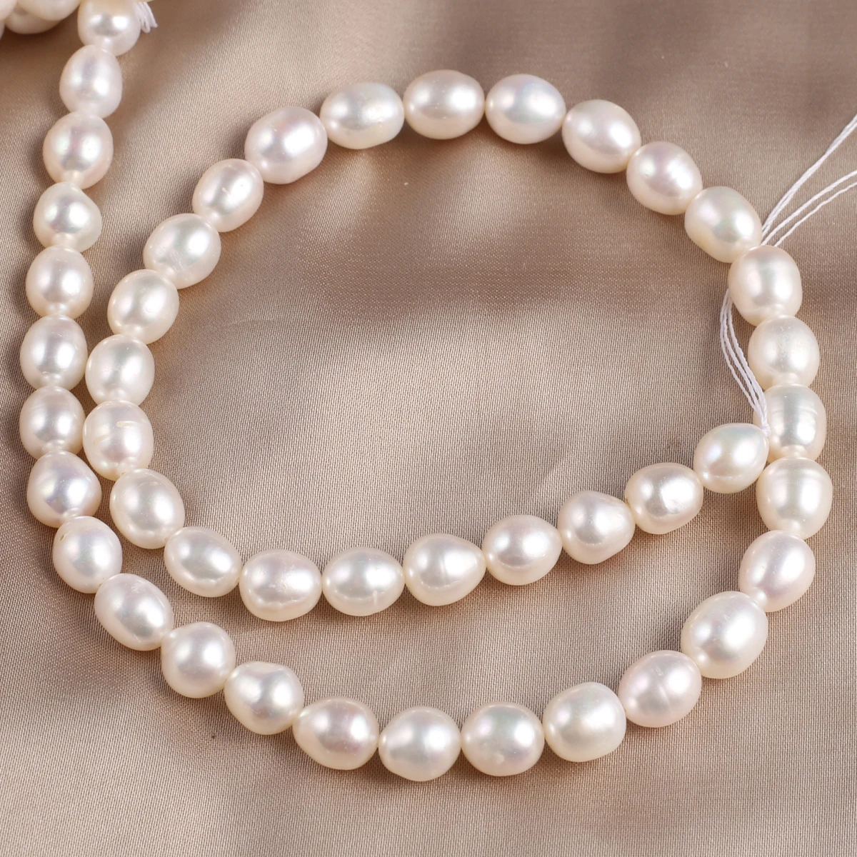 Natural Pearl Rice Shaped Beads Exquisite Shape Elegant Appearance for DIY Jewelry Making Handmade Bracelet Necklace Length 36cm