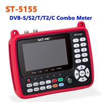 SATLINK ST-5155 DVB-S2/T2/C COMBO HD Satellite TV Finder Meter H.265 HEVC MPEG4 4.3inch Screen VS ST5150 VF9930 V8 Finder Pro 2