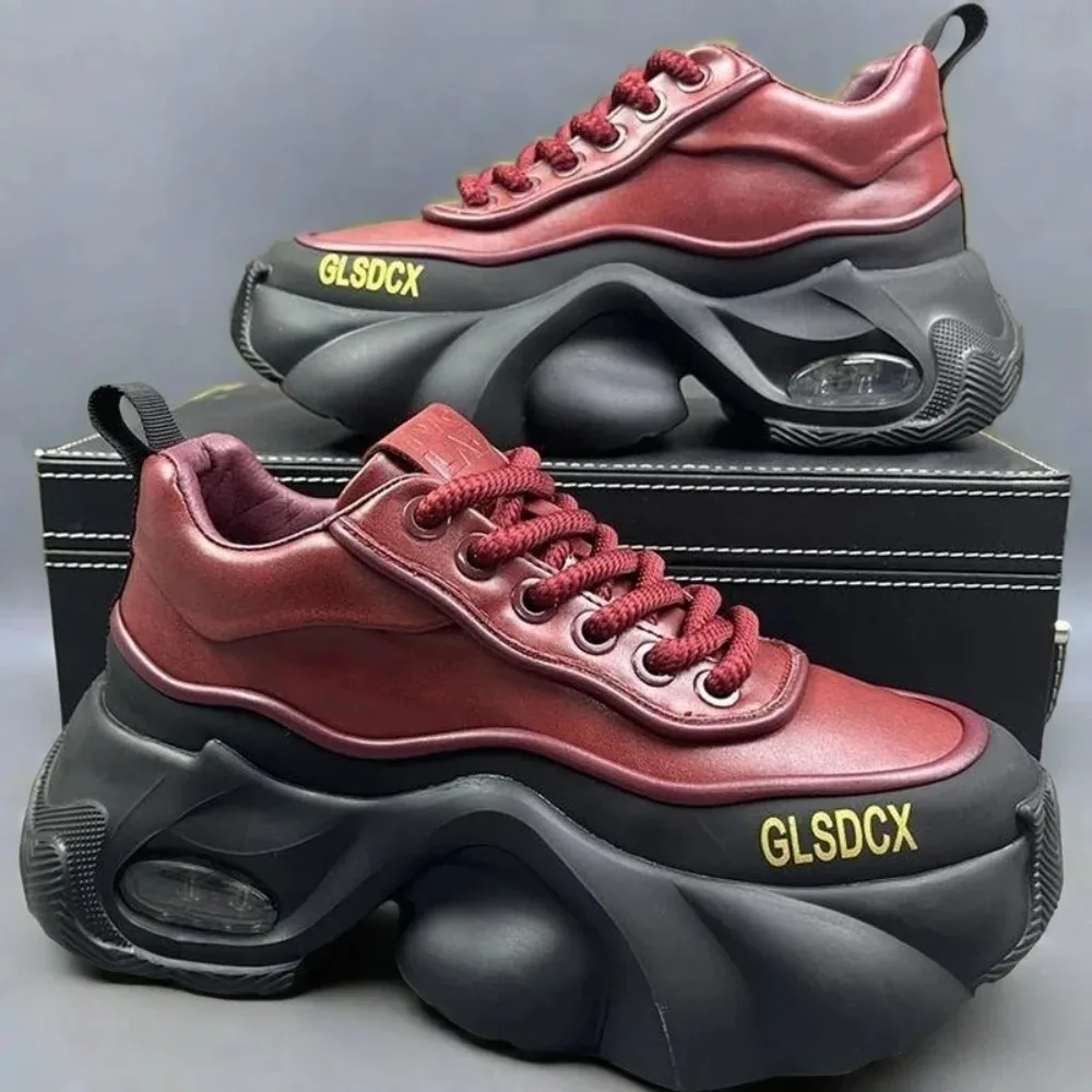 

2025 Designer Style Men Shoes Autumn Fashion Comfortable Men's Thick Platform Sneakers Casual Shoes Sports Trainers Tenis