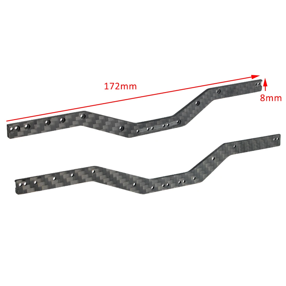 AXSPEED Carbon Fiber Chassis Frame Rails for Axial SCX24 All Series 1/24 RC Crawler Car Parts