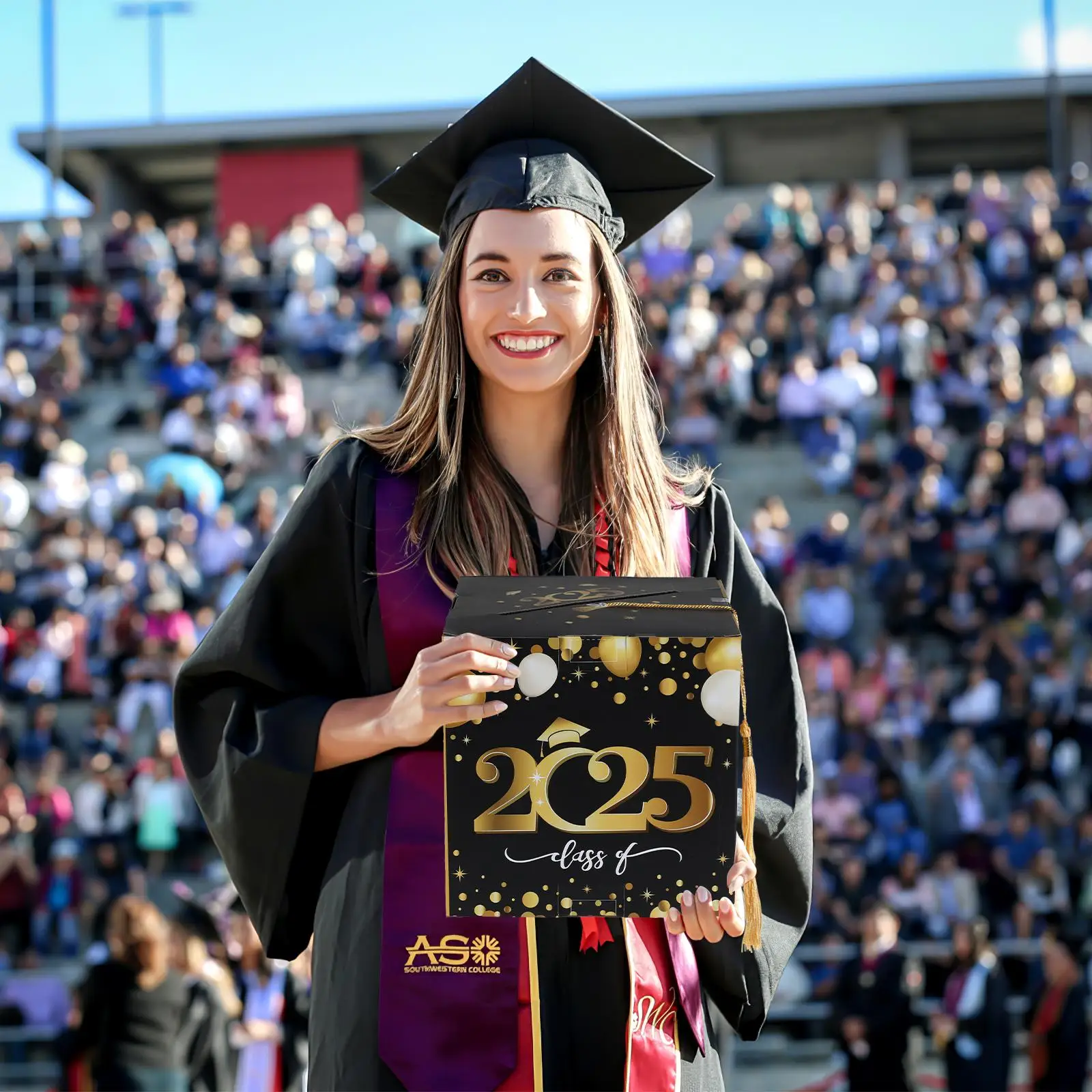 Graduation Card Box Compact Multifunctional Storage Party Favor Decorations Sturdy Boxes Grad Boxes Card Box For