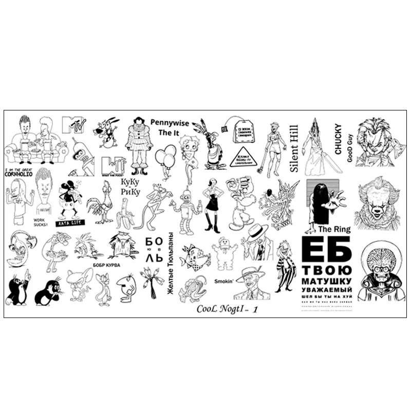 Piastre per timbratura per unghie dei cartoni animati di Halloween, fiori di teschio per aerei, stencil per stampa in acciaio inossidabile, piastra in acciaio per unghie riutilizzabile fai da te