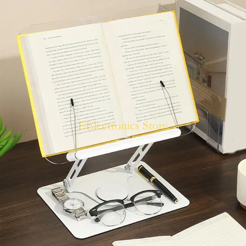 B03C Elegant Acrylic 360 Rotating Option Foldable Stand for Book and Tablets Support