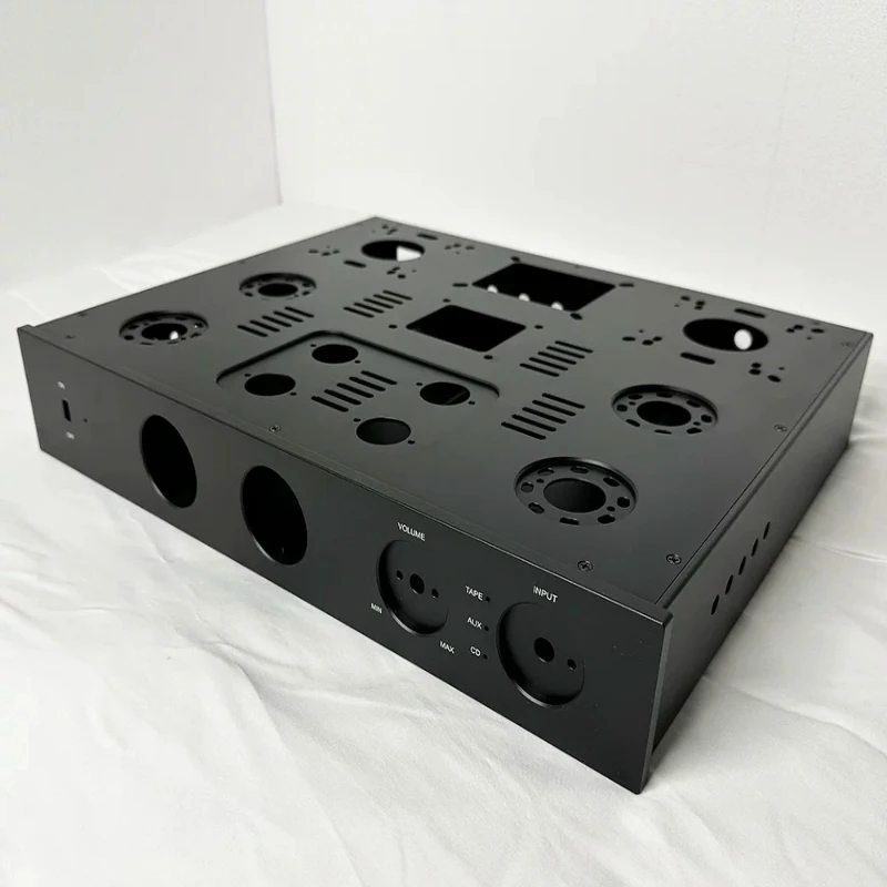 Full Aluminum HiFi Amplifier Preamp Case Silent Heat Dissipation DIY Audio Chassis Shell
