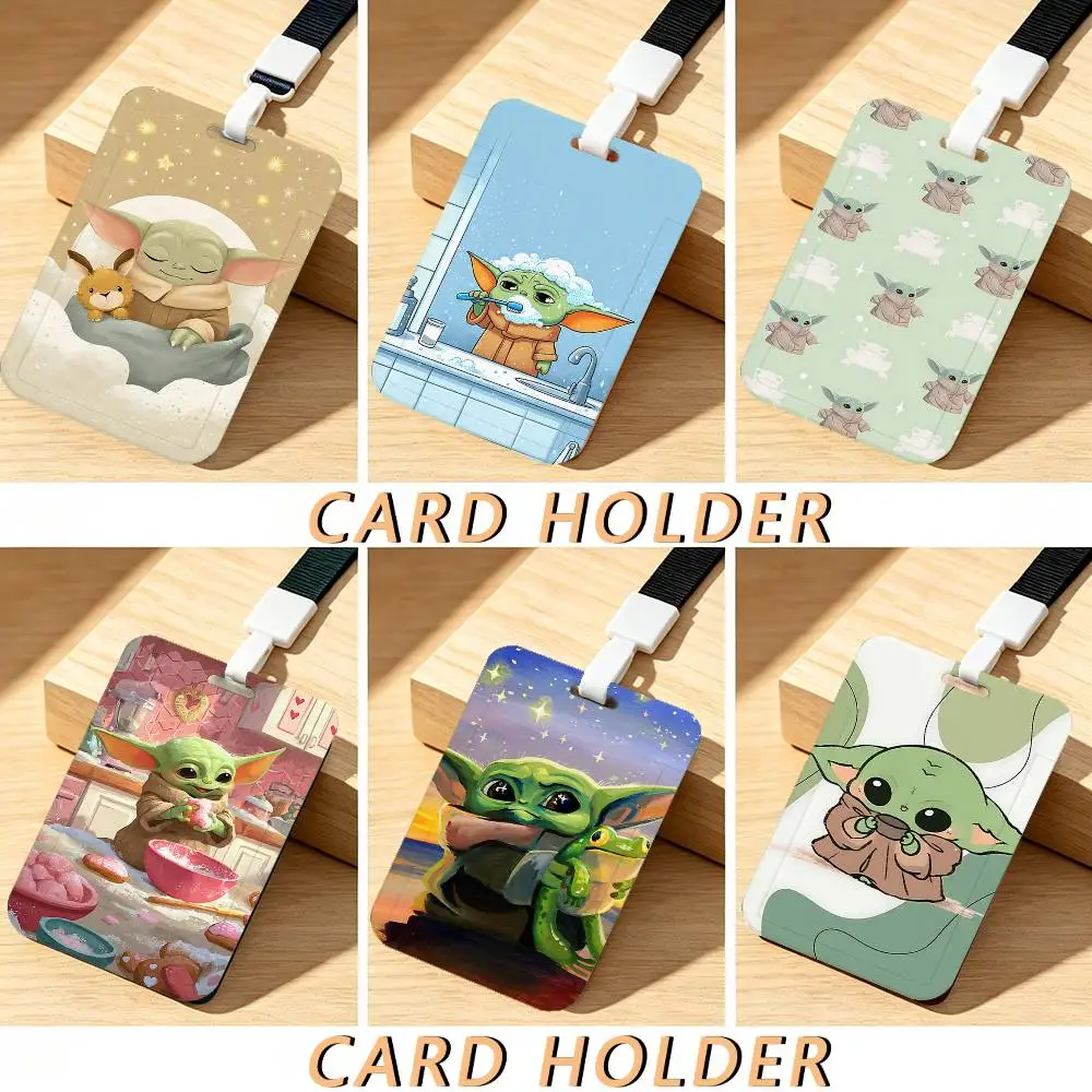 Baby Y-Yoda Cute Trendy Luxury ID Card Holder Lanyard Gift Men And Women For Gift Daily Life