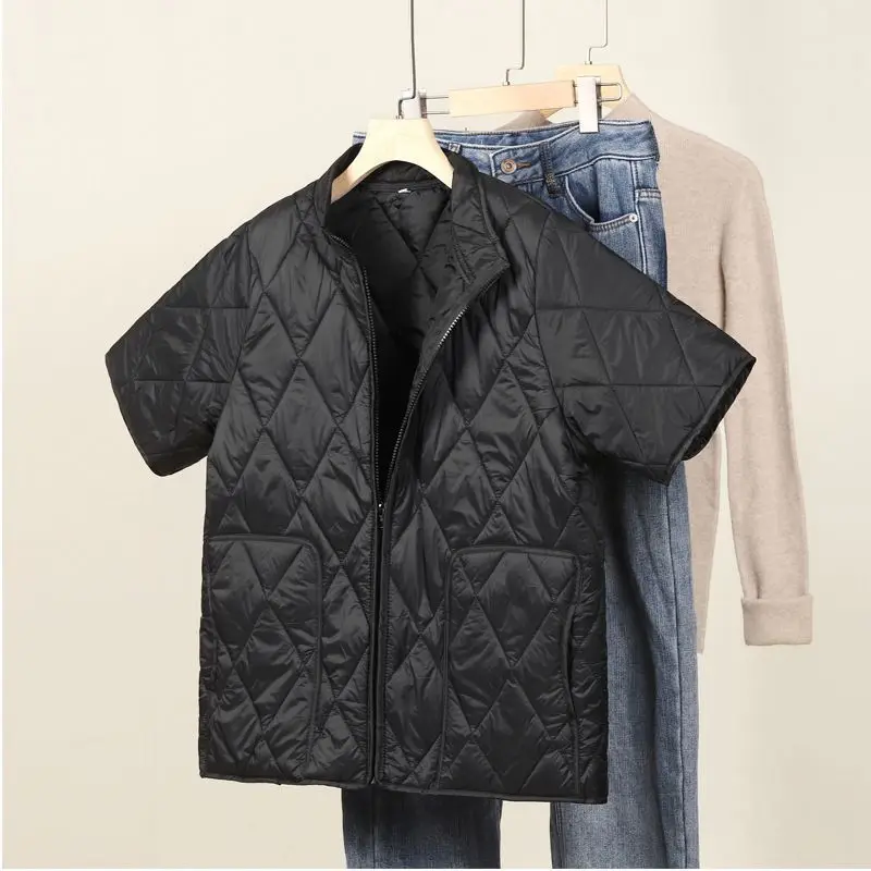 

Men's Cotton Vest Svel Quilted Jaet Home Wear Thermal oulder Pad Design Autumn Winter New Sle Polyester Fiber