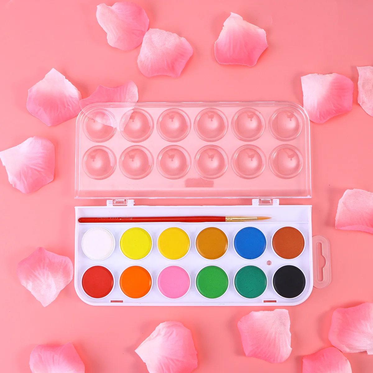 

Watercolor Paint Set Vibrant Rainbow Colors Washable For Kids 3+ Art Crafts Watercolor