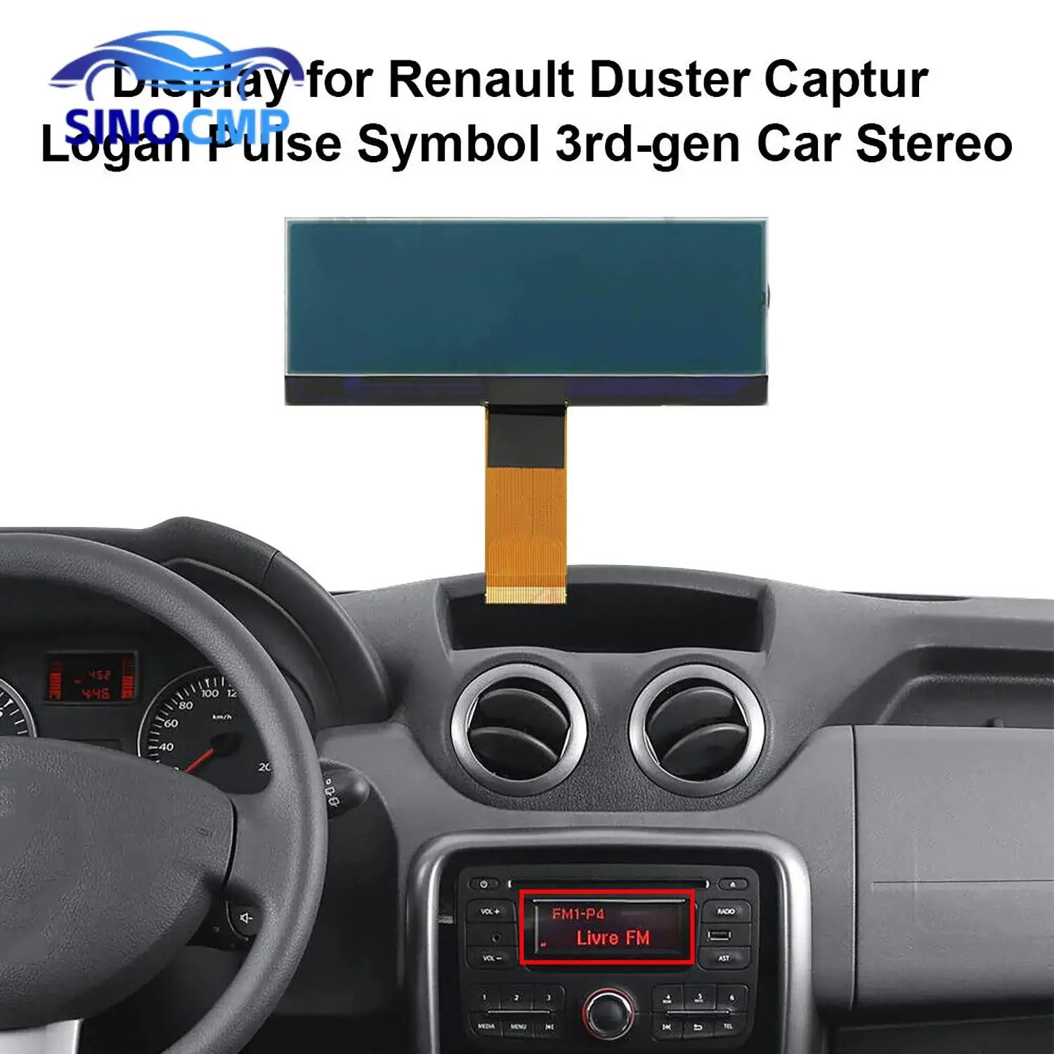 

AGC-1220RF-A AGC-0060RF-A 1PC LCD Display Car Radio Stereo For Renault Duster Captur Logan Pulse Symbol Dacia Duster Logan Lodgy