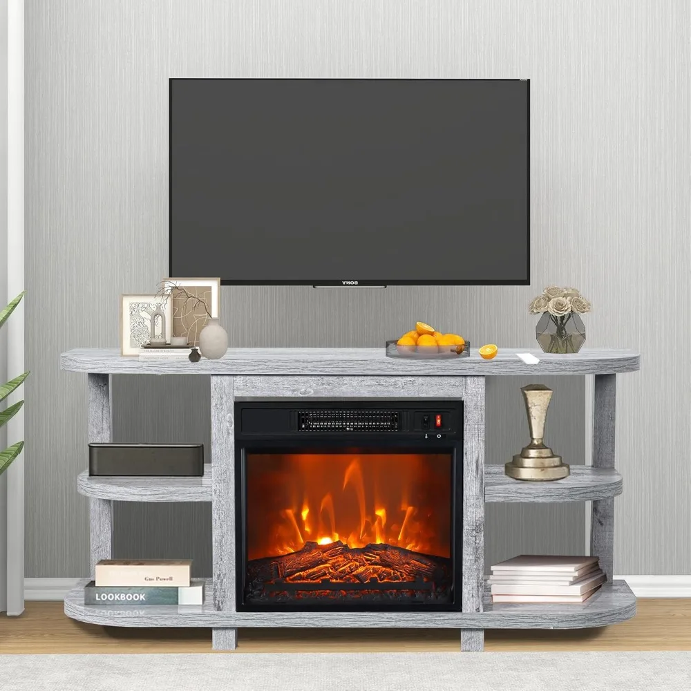 Fireplace TV Stand，for TVs Up To 55