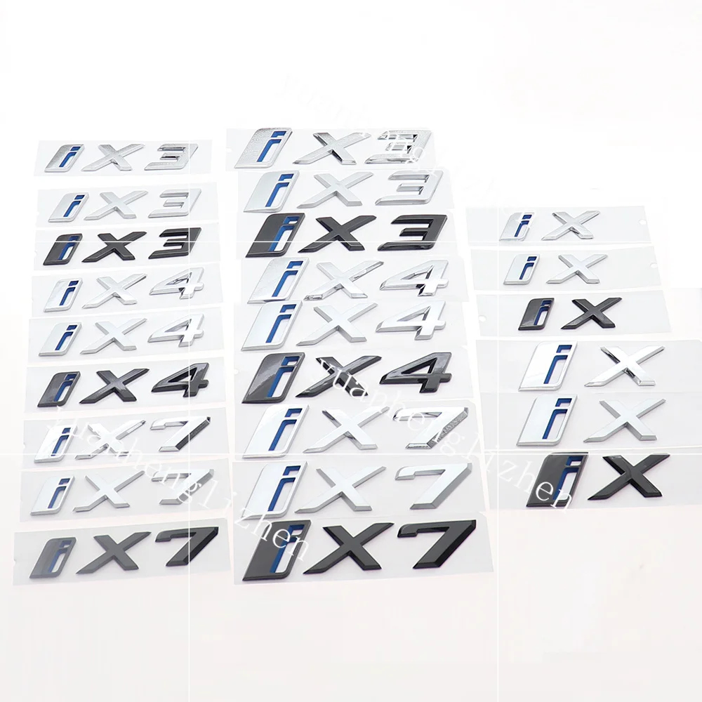 1PC 3D ABS Ix Ix3 Ix4 Ix7 Car Logo Sticker Tail Boot Decoration Badge Auto Rear Trunk Emblem Decal Accessories