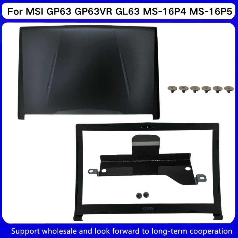 Nuovo Per MSI GP63 GP63VR GL63 MS-16P4 MS-16P5 LCD Della Copertura Posteriore/LCD Frontale Lunetta/Superiore Caso Palmrest/Base Inferiore Caso copertura inferiore