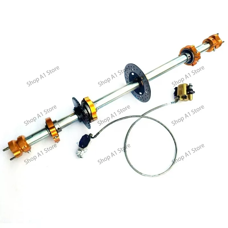 Homemade four-wheel field drift kart motorcycle accessories rear axle rear axle aluminum alloy flange wheel hub