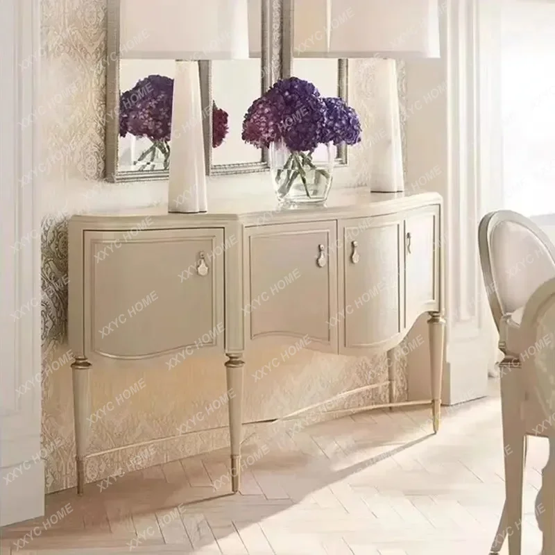 A rural simple solid wood dressing cabinet, living room entrance table, light luxury side table, storage cabinet