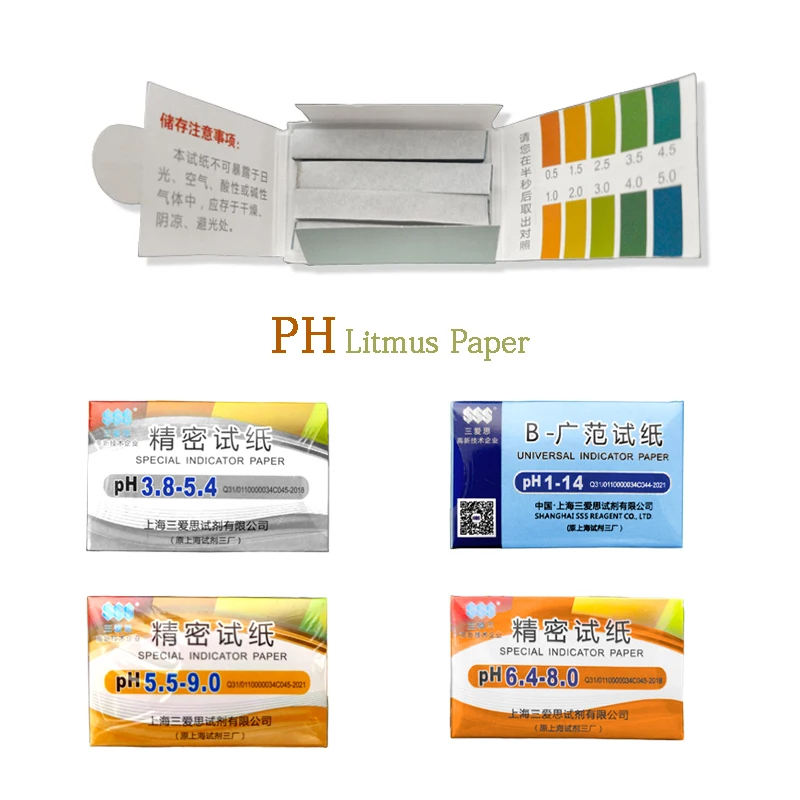 PH Test Paper Acid-base Test Paper 80Pcs Pack of 80Pcs PH Test Strips Wide Range of Test Strips