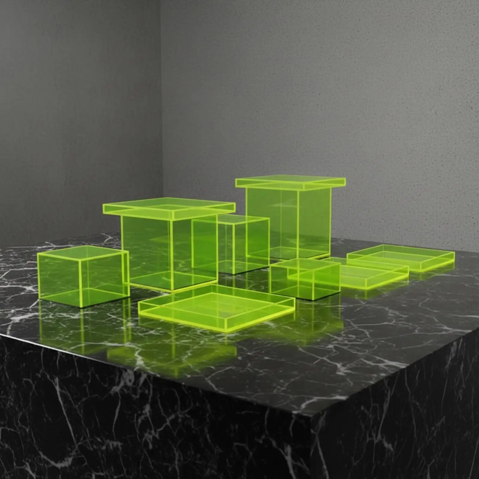 Transparent Acrylic Cake Stand with Lid for Catering Buffet Pastry Display Showcase