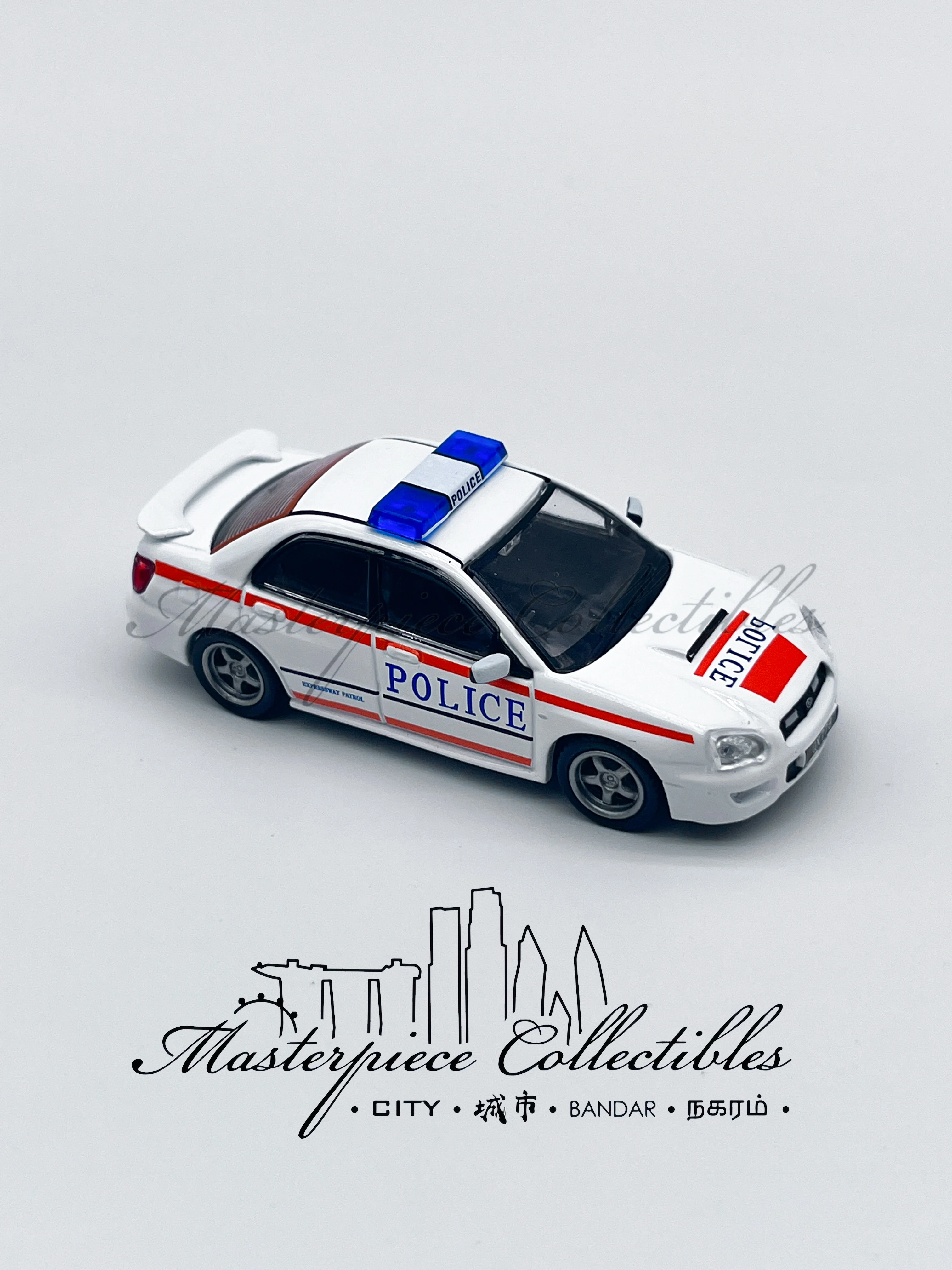 IMPREZA EXPRESSWAY PATROL Collection de modèles de voitures en alliage moulé sous pression, chef-d 'œuvre à collectionner, ornements, 1/64