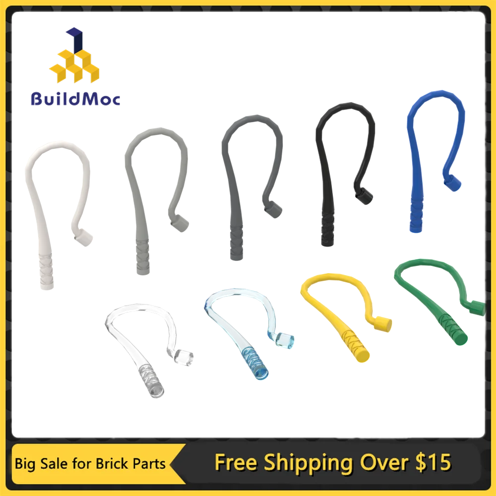 10Pcs MOC Parts 88704 Whip Bent Compatible Bricks DIY Assmble Building Blocks Particle Kid Puzzle Brain Toy Gift