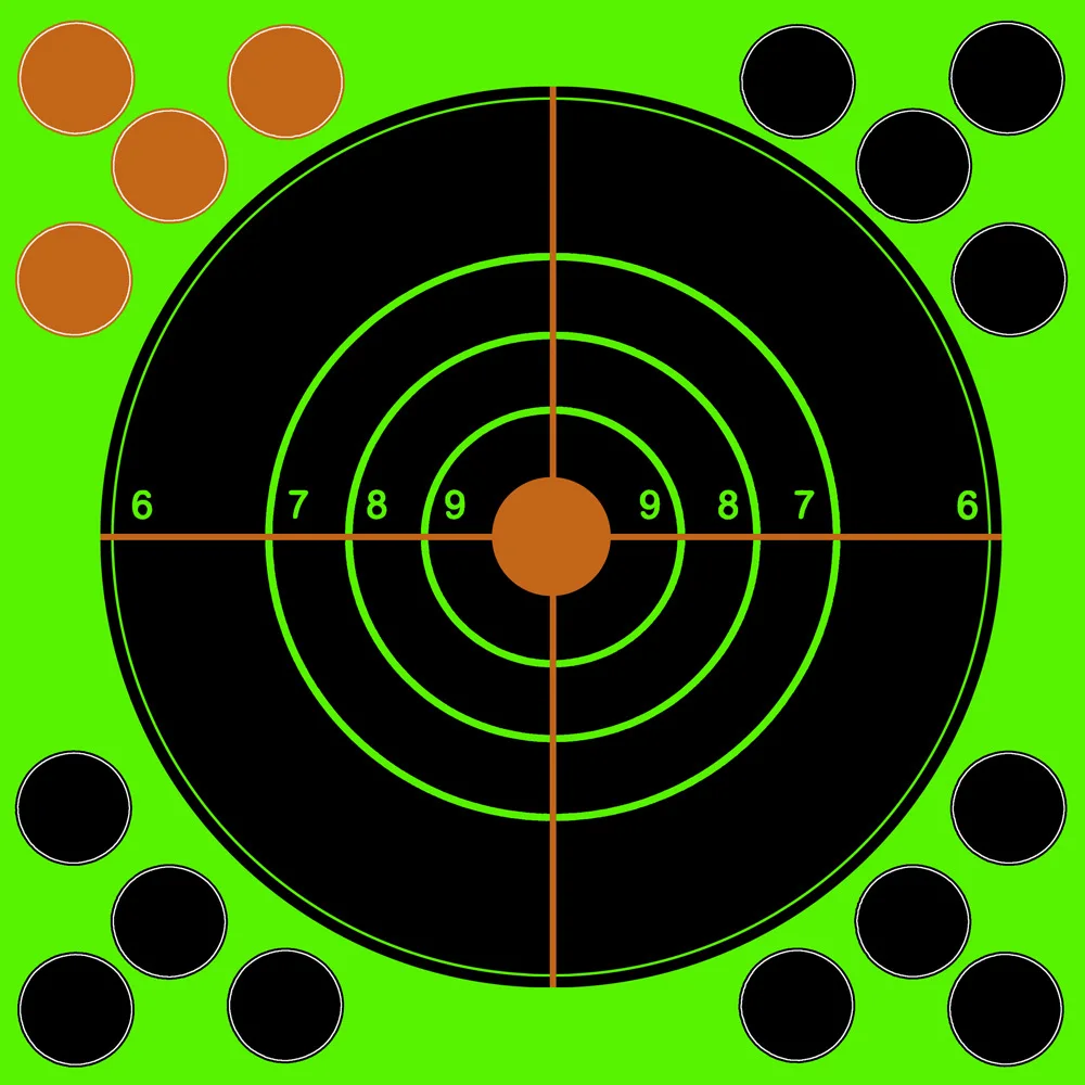 Target Shooting 17 X 17CM Splash Flower Target 8-Inch Adhesive Reactivity Shoot Target Aim for Gun / Rifle / Pistol Binders