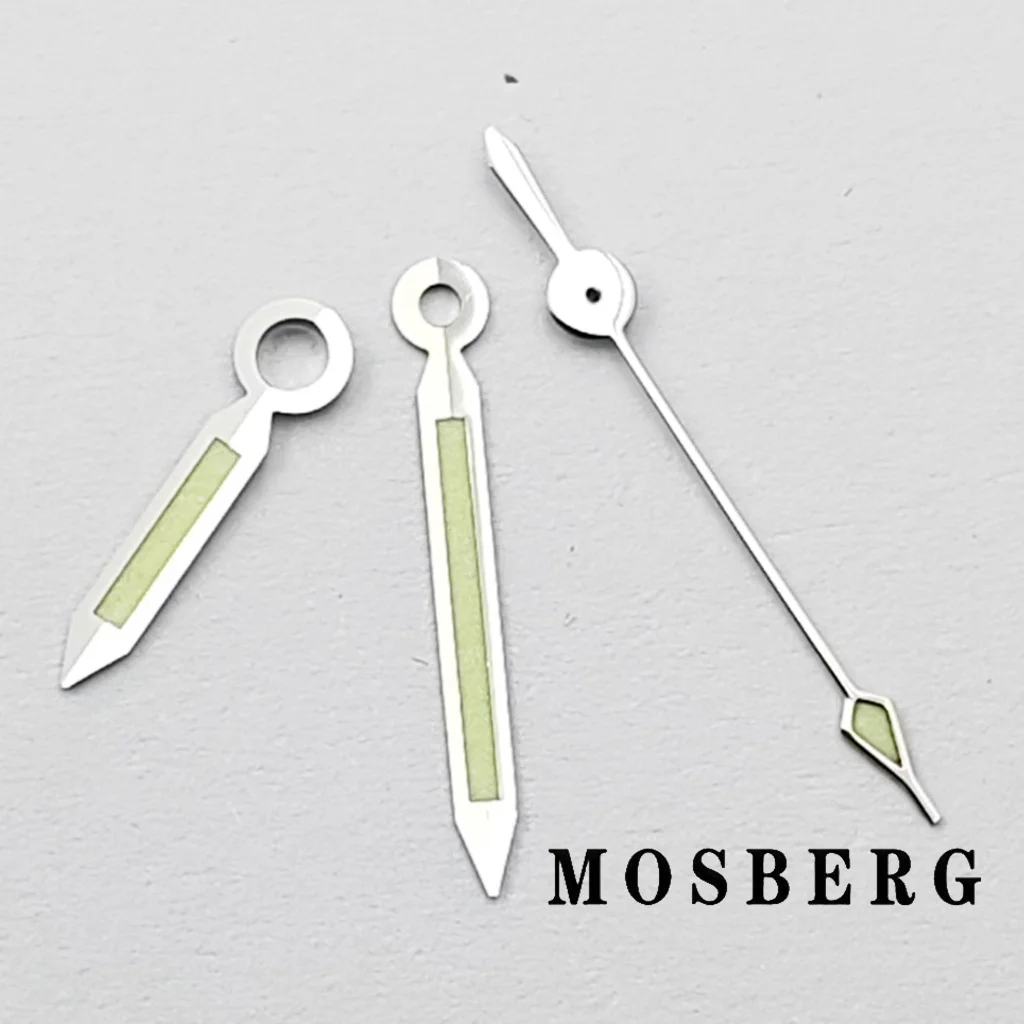 ساعة يد من الفضة المضيئة ، حركة أوتوماتيكية ، قطع غيار إكسسوارات ، خضراء ، تناسب NH35 ، NH36 ، ETA2824 ، 47 ، Miyota ،