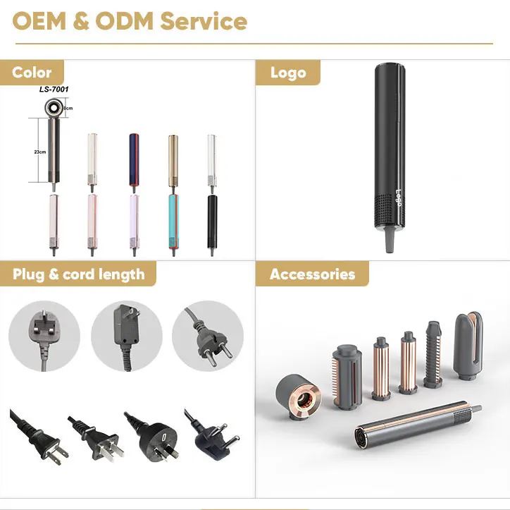 6 in 1 Curling Iron with Interchangeable Magnetic Attachment Curling Wand Set Instant Heat Up Gifts for Women
