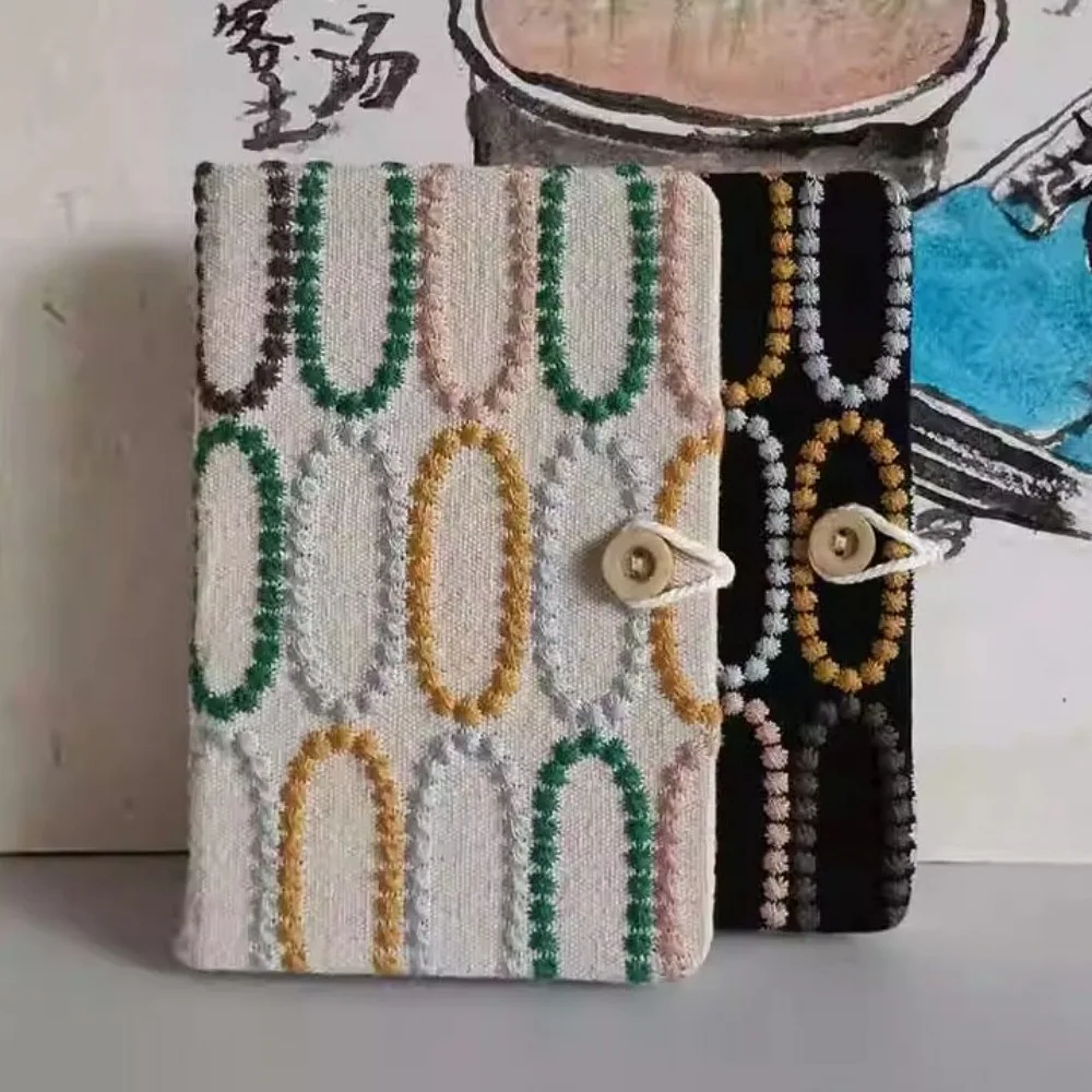 

Блокнот A5 с вышивкой, портативный карманный ежедневник, стильный студенческий дневник для записей, книга для ведения учета