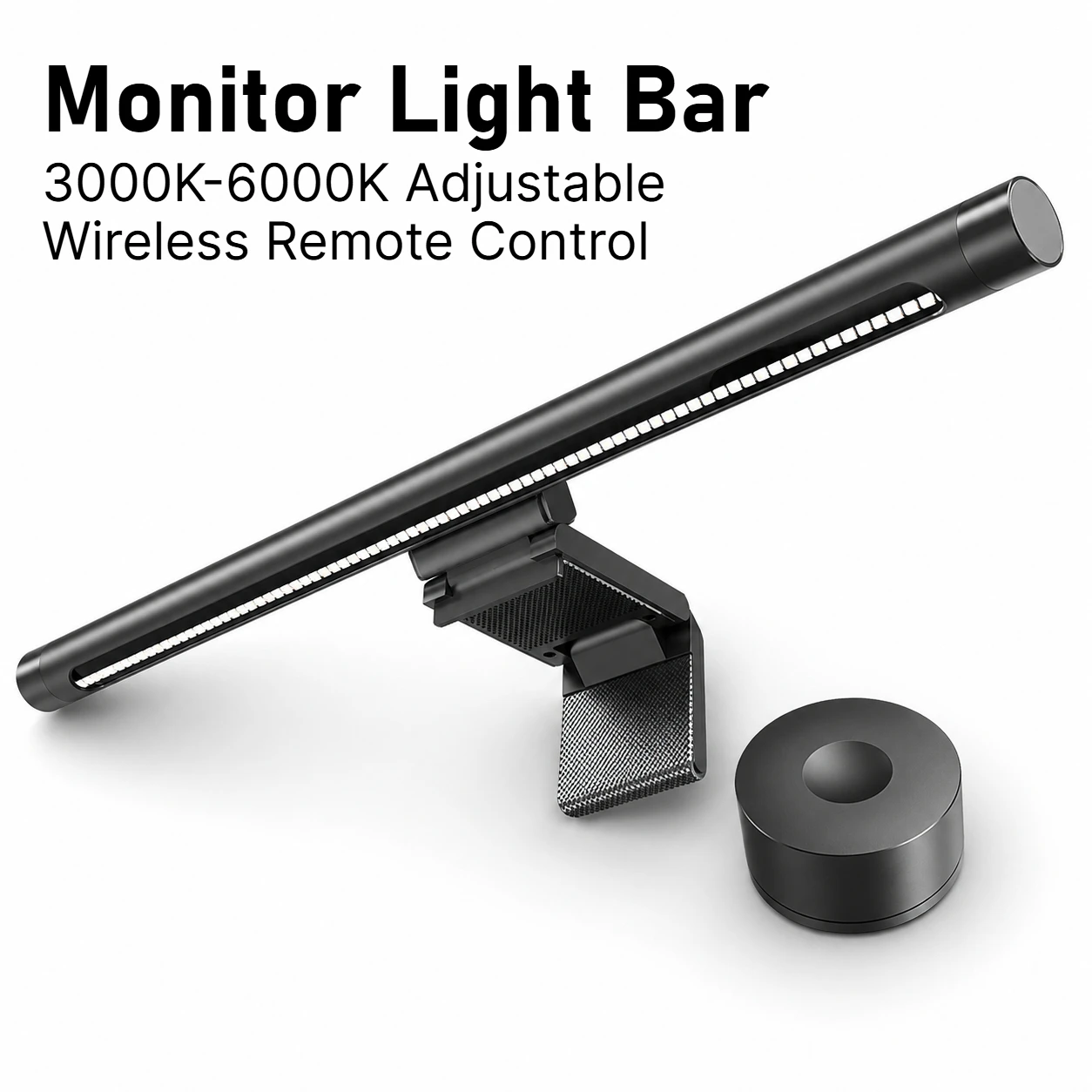 Aluminum Alloy Monitor Light Bar USB-C Screen Hanging Lamp 2.4GHz Wireless Remote Control 3000K-6000K Adjustable Desk Light