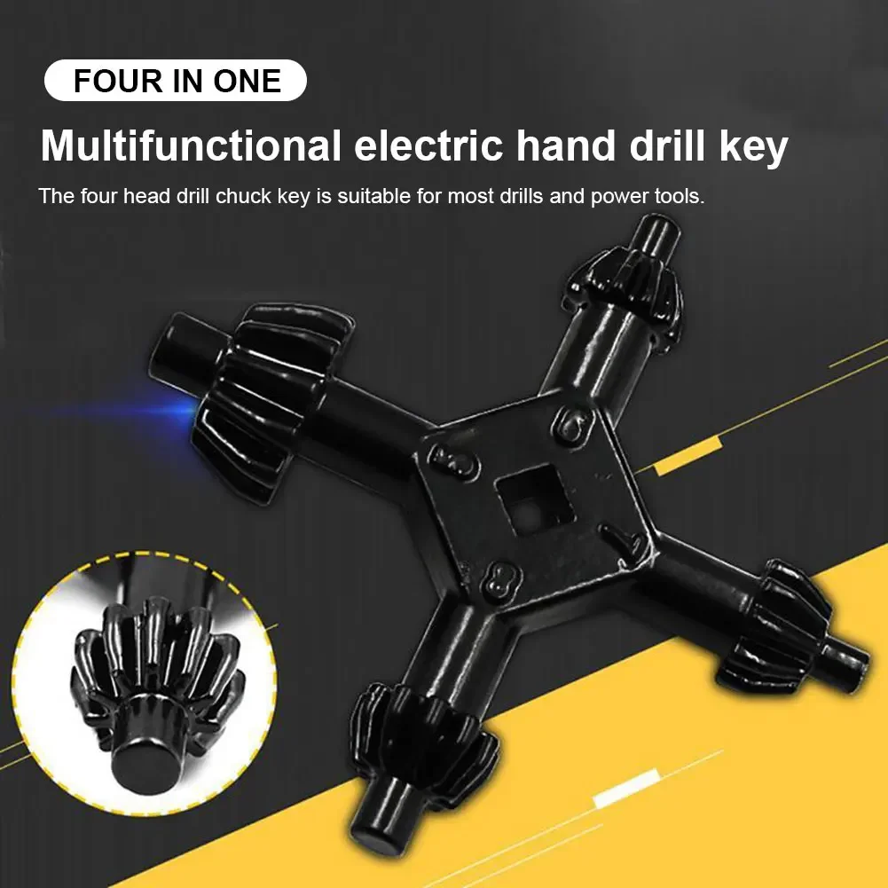 4 In 1 Drills Chuck Key Multi-function Mini Electric Drill Chuck Portable Electric Drill Chuck Wrench Key Universal Hand Tool