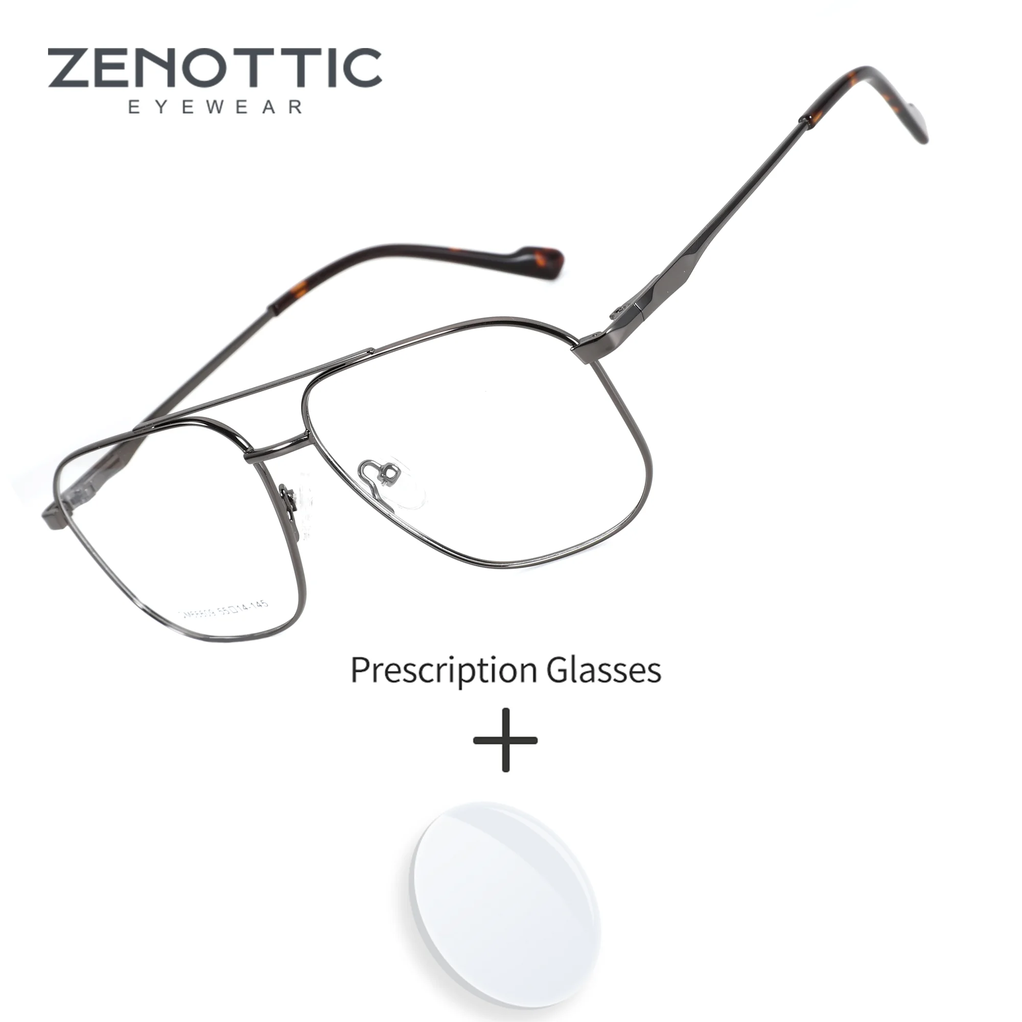 zenottic-s-サイズダブルブリッジアビエイターメタル男性用処方メガネ多焦点フォトクロミックブルーライトフィルター眼鏡