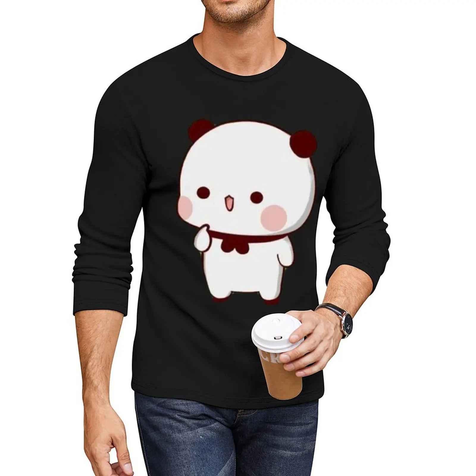 

Panda Bear And Brownie True Love BUBU DUDU Couple 2024 v10 Long T-Shirt aesthetic clothes tees T-shirt for a boy t shirts men