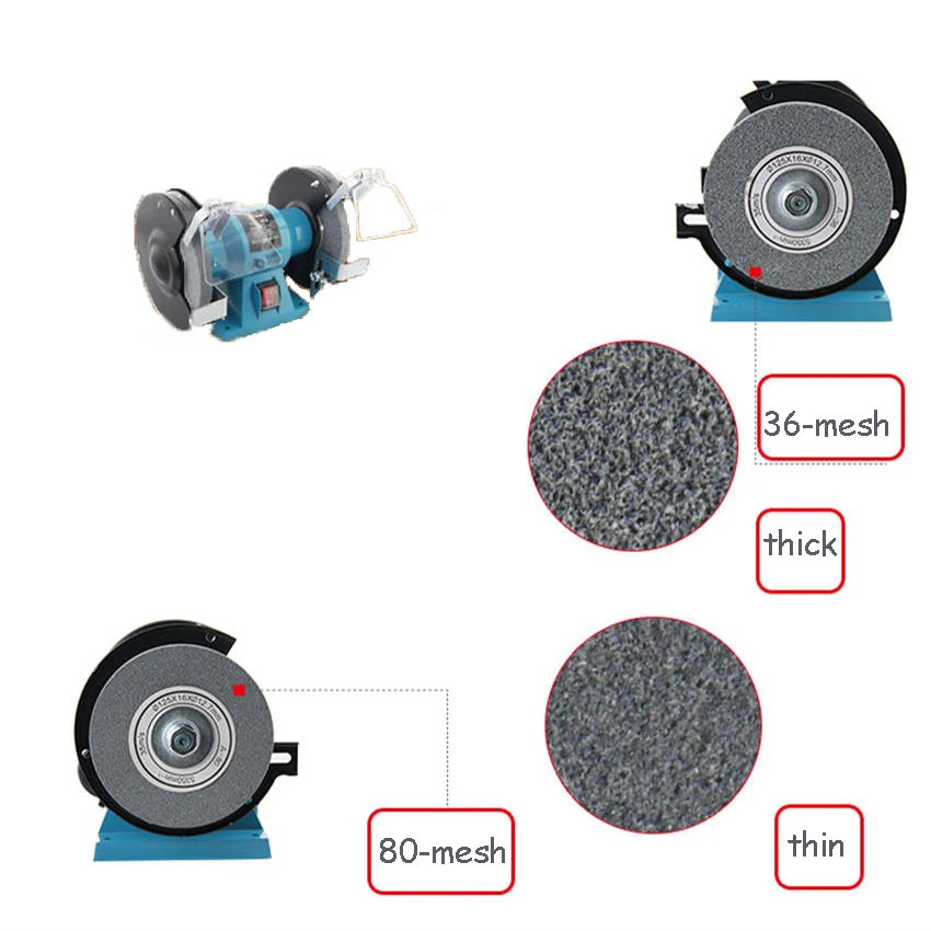 Imagem -03 - Multi-funcional Bench Grinder Rotary Polishing Machine Desktop Moagem Machine 220v Fs-md3212b Fs-md3215 in in