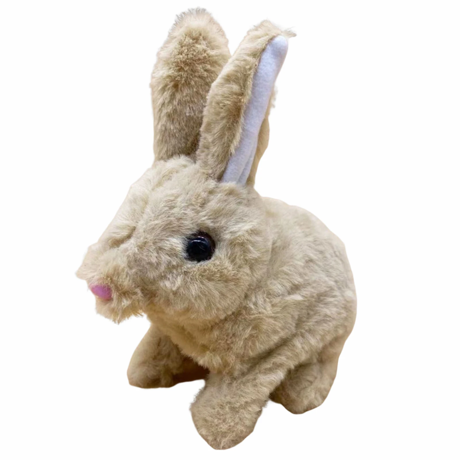 Simulation Electric Plush Bunny Toy Soft Touch Fabric Walking Jumping Toy for Kids Birthday Easter Gifts