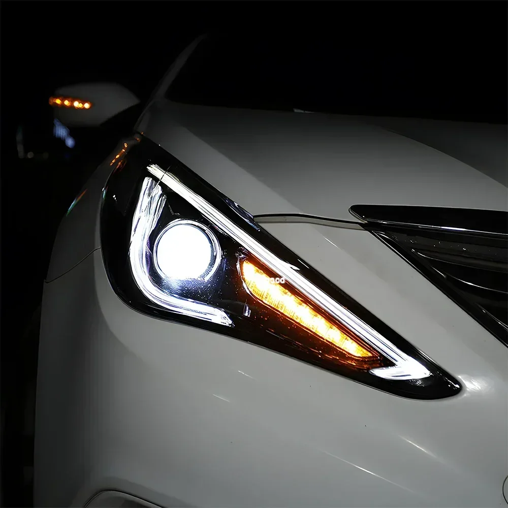 

For Hyundai Sonata 2011-2015 LED Auto Headlights Assembly Upgrade Demon Eyes Style Projector Lens Car Front Lamps Accessories