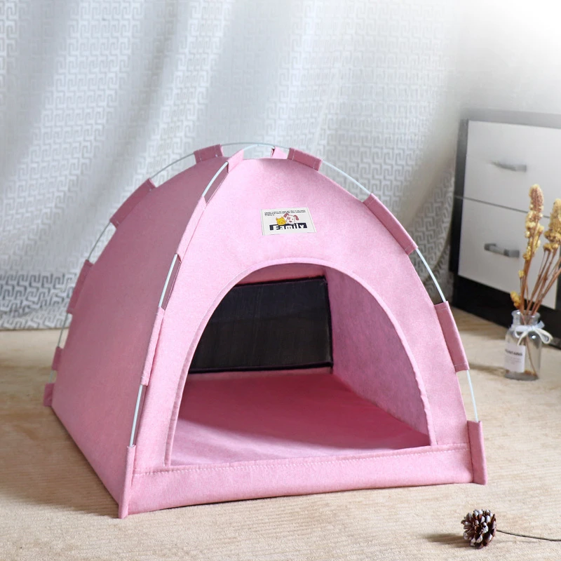 

Foldable Cat House Pet Tent Four Seasons Universal Cat and Dog Pet Nest Summer Cool Mat Outdoor Portable Foldable Breathable