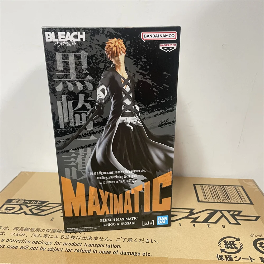 In Stock Original Anime Figure BLEACH MAXIMATIC ICHIGO KUROSAKI Action Figurine Toys Model Collection Figurals 25cm Doll