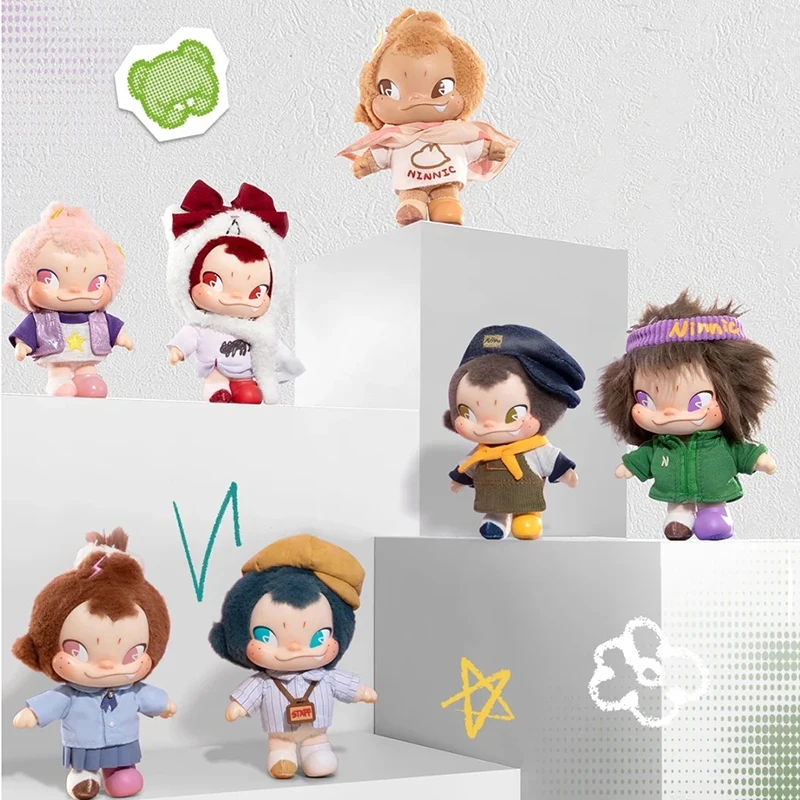 니닉 블라인드 박스 와일드 프리 시리즈 미스터리 박스 트렌디 카와이 장난감 방 장식 가방 장식 걸이 선물 컬렉션 인형