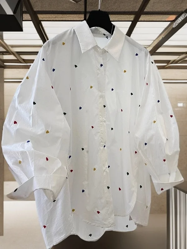 

Spring Summer New plus Size 300 Pou Trendy Embroidered irt Men's Loose Sun Protection Open Cardigan Top for Couples