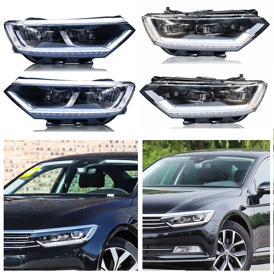 Wooeight 1Pc Front Head Light Headlamp Turn Signal Day Running Light Lamp For Volkswagen Magotan B8 2017-2018 Xenon/LED